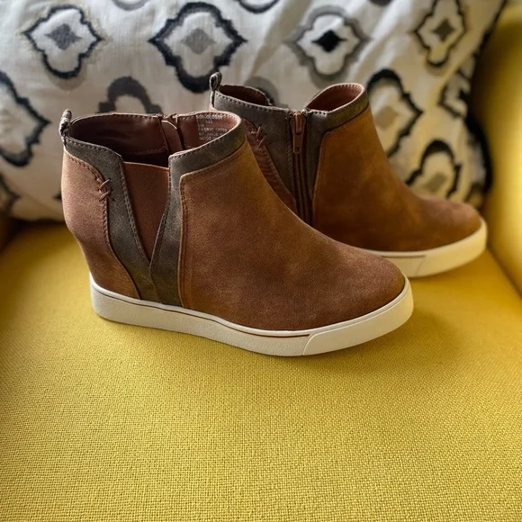 SUGAR brown wedge sneakers - Picture 4 of 9